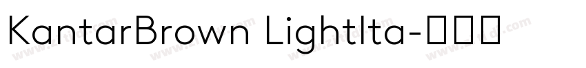 KantarBrown LightIta字体转换